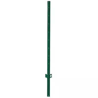 1 In. X 2-1/4 In. X 7 Ft. Green Steel Fence U Post With Anchor Plate • $12.60