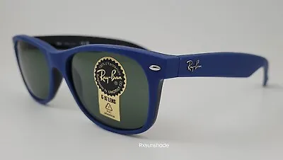 Ray Ban Sunglasses NEW RB 2132 New Wayfarer Color 6463/31 Blue Black Square 55 • $139.79