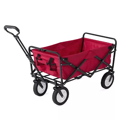 Mac Sports Collapsible Folding Outdoor Utility Garden Camping Wagon Cart Red • $99.43