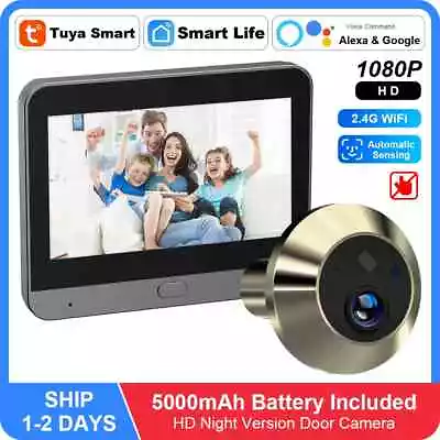 Smart 1080P 2.4G WiFi Magic Door Camera Sensing Door Eye Camera Viewer Wireless • $166.55