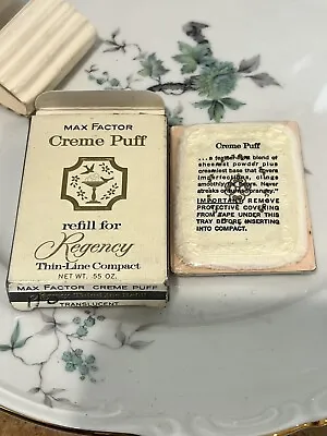 Vintage  Max Factor  Regency Creme Puff Refill Translucent Compact Powder New • $26.99