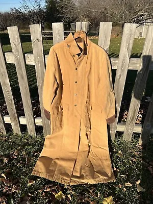 WAH Maker Men’s L Cowboy Action Duster Frontier Coat Long Western Tan Canvas • $70