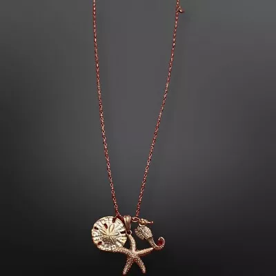 J Crew Copper Maritime Necklace With Starfish Seahorse And Sand Dollar • $7