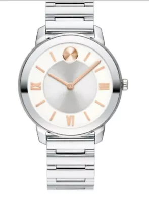 Women's Movado Bold Quartz Silver/Gold White Dial  Watch 3600590 - Authentic  • $120