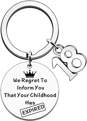 JETTOP 18th Birthday Gifts For Girls 18th Birthday Gifts For Boys Keyring Infor • £9.99