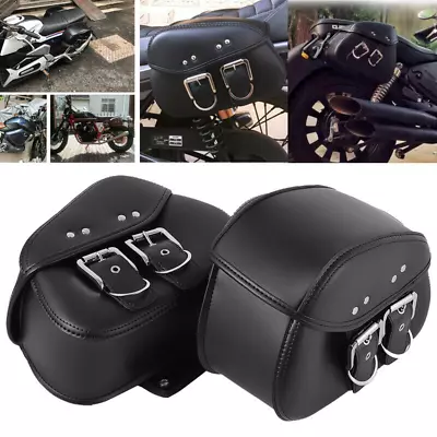 Motorcycle Mini Saddle Bag Saddlebag Luggage For Yamaha V Star 650 950 1100 1300 • $59.93