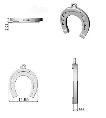 Horse 🐴 Shoe Pendant Wax Patterns For Lost Wax Casting Jewelry 3pcs • £10