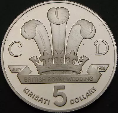 KIRIBATI 5 Dollars 1981 Proof - Silver .925 - Royal Wedding - 1222 ¤ • $29.05