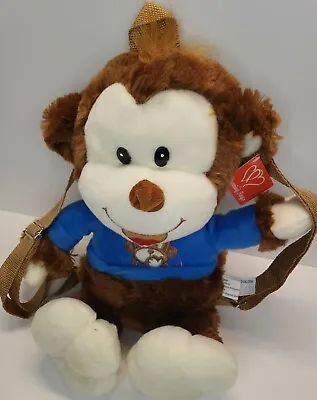 Brown Monkey Plush Kids Backpack Adjustable Charming Toys 13  New • $10.22