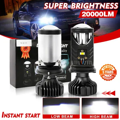 200W Mini Bi-LED H4/9003 Headlight Projector Lens Hi-Lo Beam Bulb Retrofit LHD • $39.88