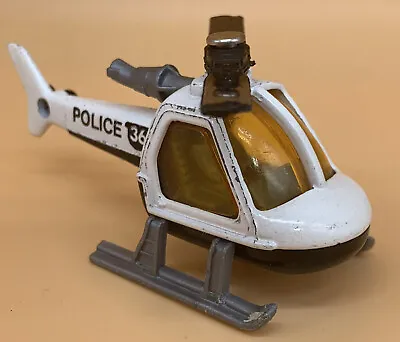 Matchbox Superfast Helicopter Police Tampo Silver Legs 1:110 England 1982 • $12.62