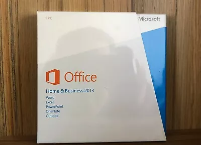 Microsoft Office Home & Business 2013 English Retail DVD + Product Key SEALED • $149