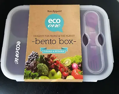 ECO One Healthy For People & The Planet Purple  Bento Box 9  X 7  • $17.99