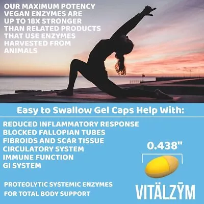 VITÄLZYM Proteolytic Systemic Fertility Supplement (180 Capsules) • $129