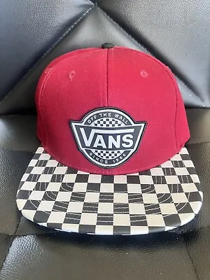 VANS Off The Wall Checker Bill Snapback Hat EUC NEW • $20