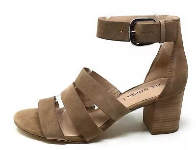 Via Spiga Womens V-Carys Peep Toe Dress Sandals Sand Suede Size 9.5 M US • $39.99