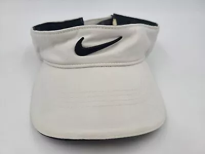 Nike Dri-Fit Sun Golf Visor Adjustable Hat Cap Tennis Dad Men Women White Black • $13.49