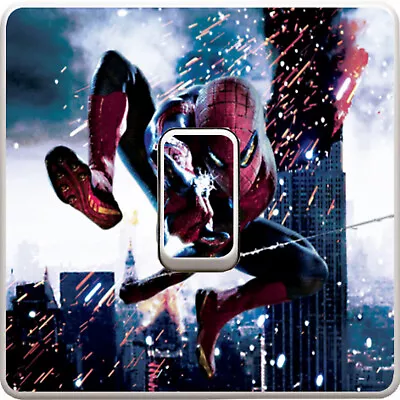 Marvel Spiderman Avengers Light Switch Sticker Vinyl Decal For Kids Bedroom #112 • £1.99