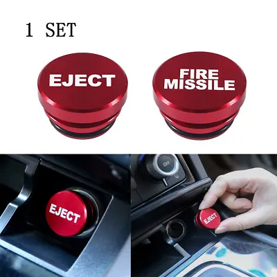 2X 12V Fire Missile Eject Button Cigarettes Lighter Covers Accessories Universal • $14.89