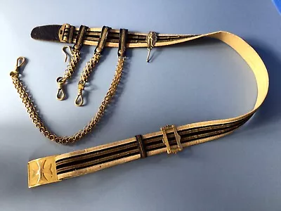 Antique 19th C. Knights Templar MASONIC MASON SWORD Ceremonial BELT Ames Sword • $250