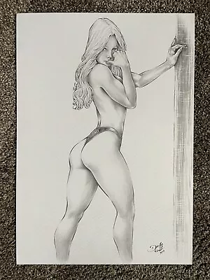 Supergirl Sexy Original Art Dacilio Costa Signed 11x17 Ed Benes Studios • $99