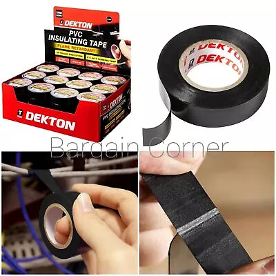 Dekton PVC Electrical Insulation Tape 19mmx20m High Quality 600V Flame Retardant • £3.49