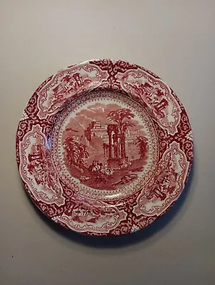 Petrus Regout & Co. Maastricht Castillo Red Transferware Plate • $12