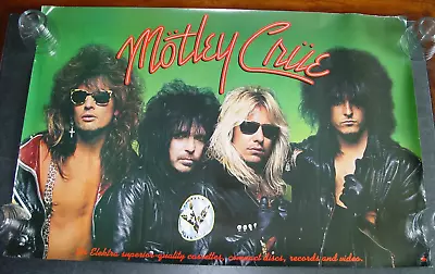 Motley Crue 1987 Girls Girls Girls 24 X 36  Elektra Promo Poster Nikki Sixx Mars • $29.99