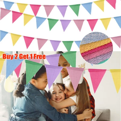 £3.17 • Buy 12 Flag Bunting Banner Birthday Party Wedding Garden Outdoor Festival Waterproof