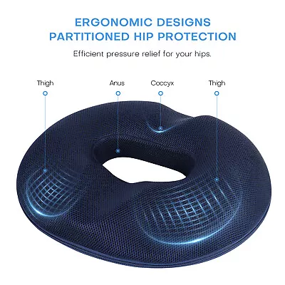 Donut Pillow Seat Cushion Orthopedic Tailbone Coccyx Pain Relief Car Chair Pad • $20.95