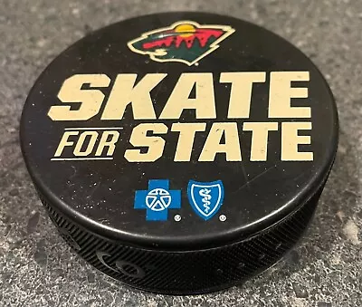 Minnesota Wild Skate For State HS Hockey Tournament NHL Official SGA Puck BCBSMN • $13.99