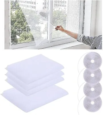 Large White Window Screen Mesh Net Bug Mosquito Fly Insect Moth Door Netting UK • £3.98