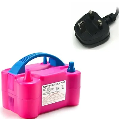 £15.99 • Buy Portable Dual Nozzle Electric Balloon Pump Inflator Air Blower Party Birthday