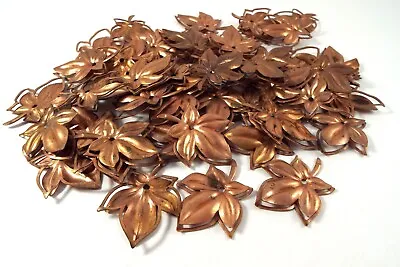 Vintage Copper Leaf Jewelry Findings Stampings NOS Lot Of 50 • $10