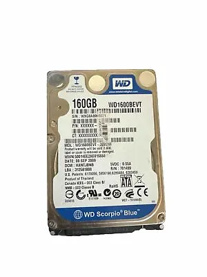 Western Digital Scorpio Blue WD1600BEVT-22ZCT0 160GB 2.5  SATA Hard Drive • £5.99