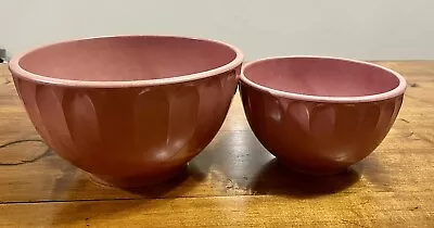 2 Boonton Ware Melmac Raspberry  511A 2 Quart & 511C  4 Quart Vintage Mixing Bo • $59