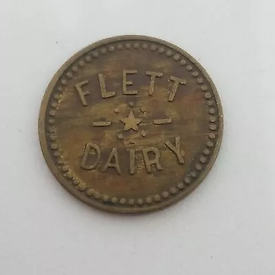 Flett Dairy Good For 1 Quart Milk Trade Token Coin • $15.73