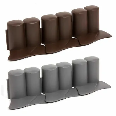 Garden Palisade Fence Outdoor Decoration Wheather Resistant 3.02m Brown Grey HQ • £20.67