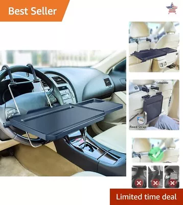 Car Steering Wheel Tray/Back Seat Headrest Tray - 2 In 1 Portable Desk For Fo... • $61.99