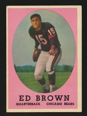 1958 Topps Ed Brown #123 Bears VG-EX • $1.95