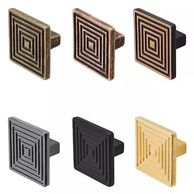 Solid Square Drawer Knobs Cabinet Drawer Cupboard Kitchen  Knob DecorAndDecor • £2.99