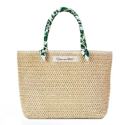NWT {Oscar De La Renta} Floral Handle Tote Bag BOHO Spring/Summer - Year Of 2024 • $32.89