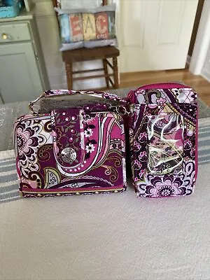 Vera Bradley Very Berry Paisley And Paisley Lot Of 2 Wallets Lknew! • $14.99