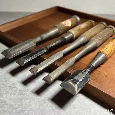 Chisel Nomi Set Of 5 Japanese Vintage Woodworking Carpenter Tool J01 • £64.88