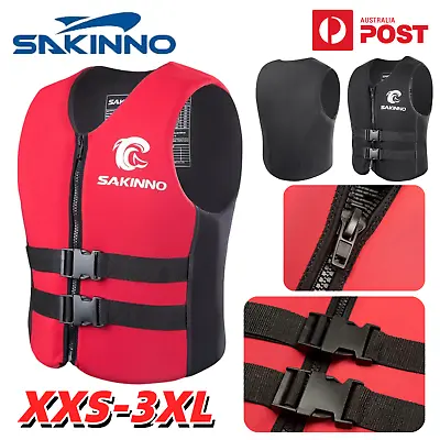 SAKINNO Life Jacket Neoprene Buoyancy Vest Boating Kayak Safety Aid Adults Kids • $71.99