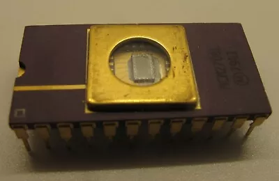 Motorola MCM2708L Vintage 1024 X 8 Bit EPROM Memory Ceramic Gold Socket Pull  • $18