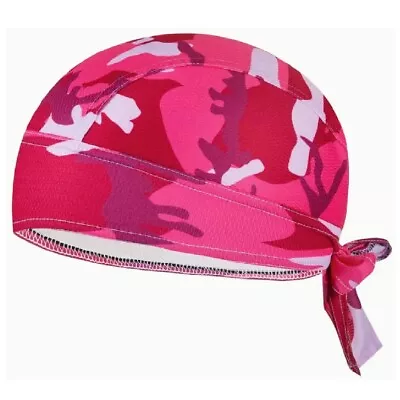 Moisture Wicking Pink Camo Camouflage Hunting Stretch Headwrap Biker Durag Cap • $9.95