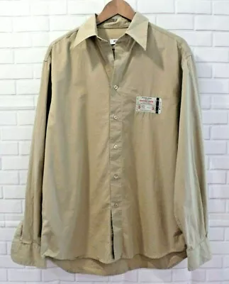 MOSCHINO Jeans Men's Camel Button Down Shirt Size Large • $37.99