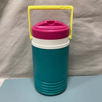 Igloo Retro Throwback Flip Top 1/2 Gallon Cooler Water Jug Pink Yellow Green • $3.49