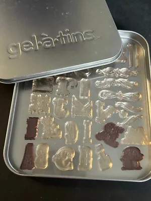 Gel-a-Tins Mini Festival Vintage Letters Stamp Set In Tin Storage Container • $8.99